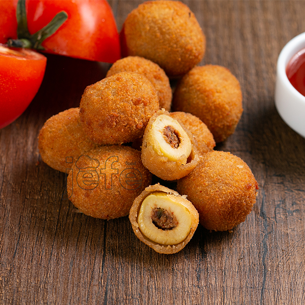 Minced Beef-Stuffed Fried Olives