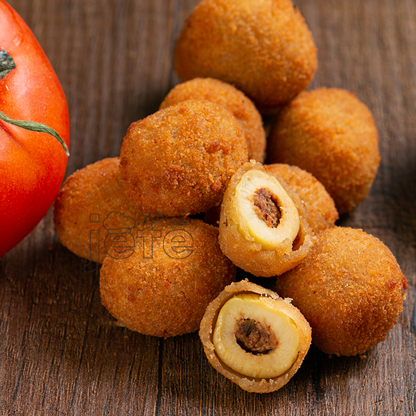 Tomato-Stuffed Fried Olives